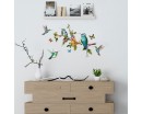 Watercolour Flying Birds on The Tree Branches